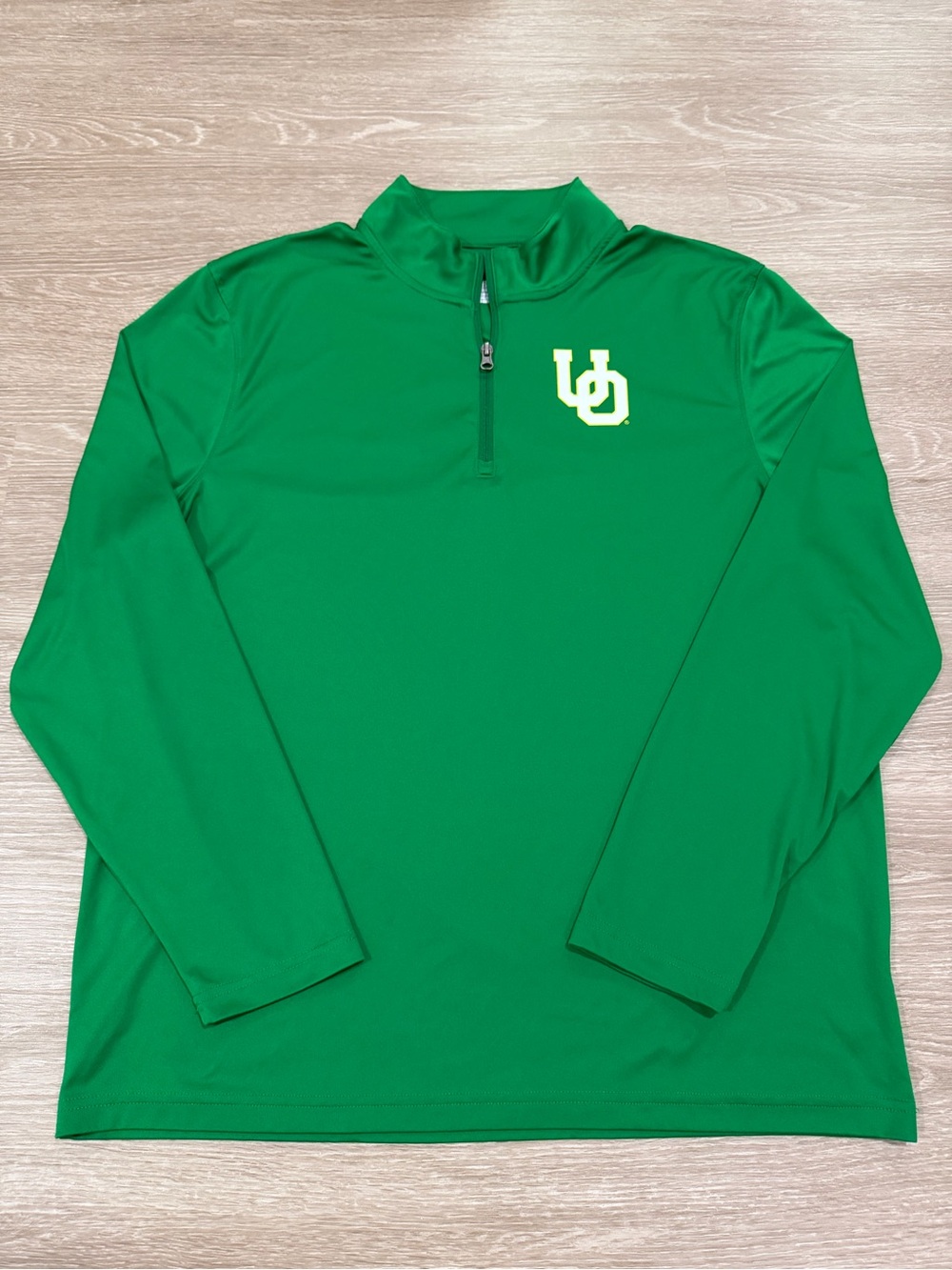 Oregon Ducks Quarter-Zip Pullover with White Logo